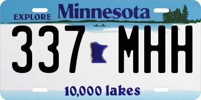 MN license plate 337MHH