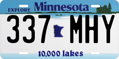 MN license plate 337MHY