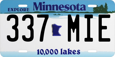 MN license plate 337MIE