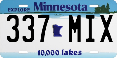 MN license plate 337MIX