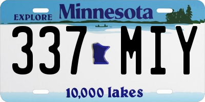 MN license plate 337MIY