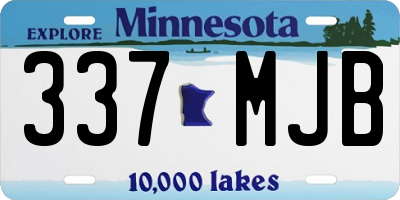 MN license plate 337MJB