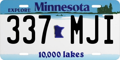 MN license plate 337MJI
