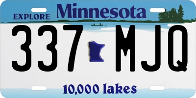 MN license plate 337MJQ