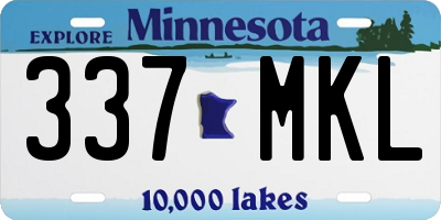 MN license plate 337MKL