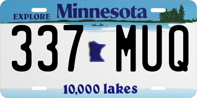 MN license plate 337MUQ