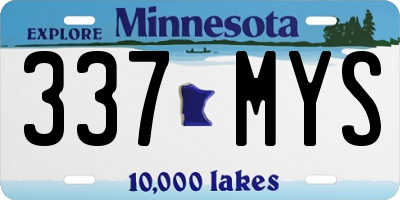 MN license plate 337MYS