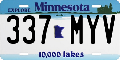 MN license plate 337MYV