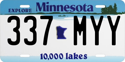MN license plate 337MYY
