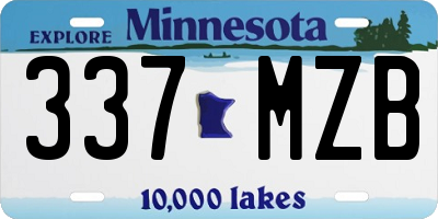 MN license plate 337MZB