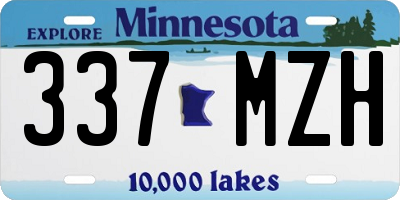 MN license plate 337MZH