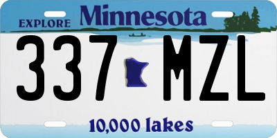 MN license plate 337MZL