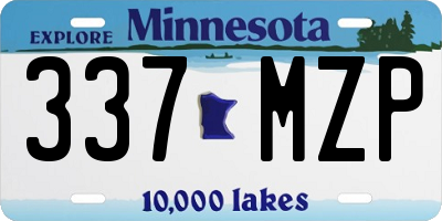 MN license plate 337MZP