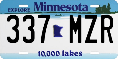 MN license plate 337MZR