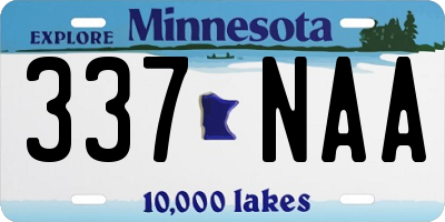 MN license plate 337NAA