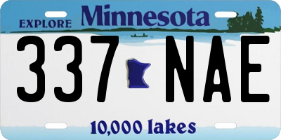 MN license plate 337NAE