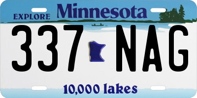 MN license plate 337NAG