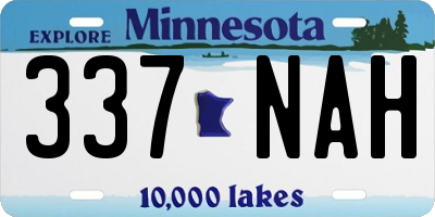 MN license plate 337NAH