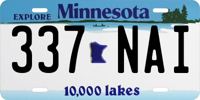 MN license plate 337NAI