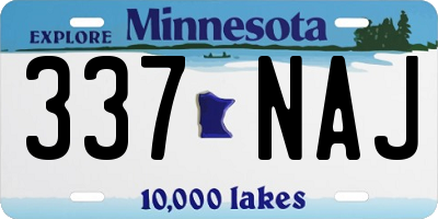 MN license plate 337NAJ