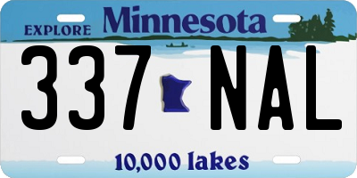 MN license plate 337NAL