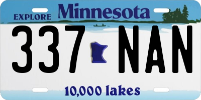 MN license plate 337NAN
