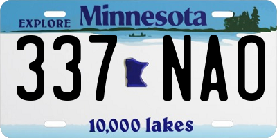 MN license plate 337NAO