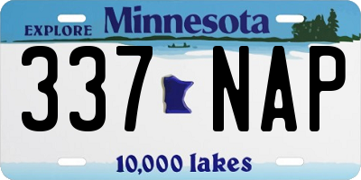 MN license plate 337NAP