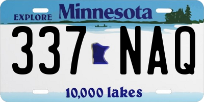 MN license plate 337NAQ