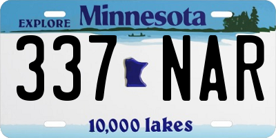 MN license plate 337NAR