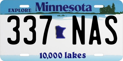 MN license plate 337NAS