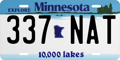 MN license plate 337NAT