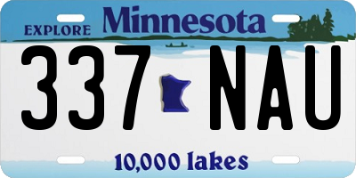 MN license plate 337NAU