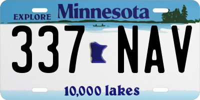 MN license plate 337NAV