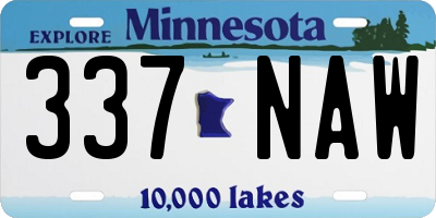 MN license plate 337NAW