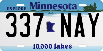 MN license plate 337NAY
