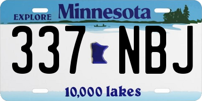 MN license plate 337NBJ