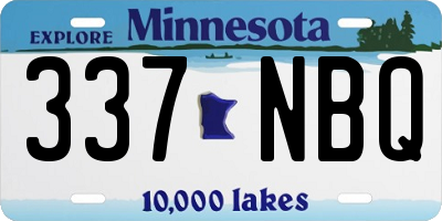 MN license plate 337NBQ