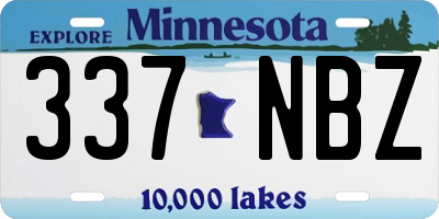 MN license plate 337NBZ