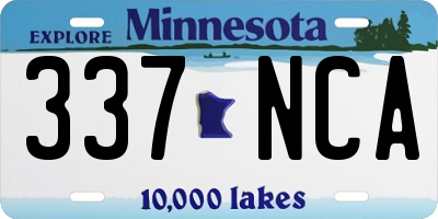 MN license plate 337NCA