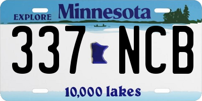 MN license plate 337NCB