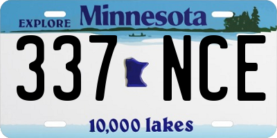 MN license plate 337NCE