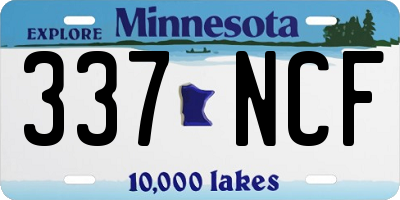 MN license plate 337NCF