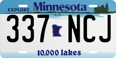 MN license plate 337NCJ