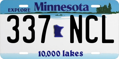 MN license plate 337NCL