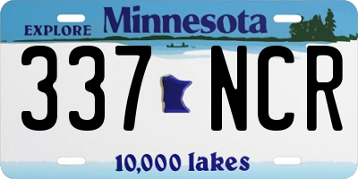 MN license plate 337NCR