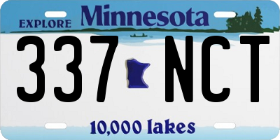 MN license plate 337NCT