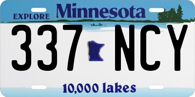 MN license plate 337NCY