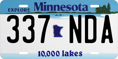 MN license plate 337NDA