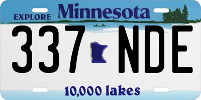 MN license plate 337NDE